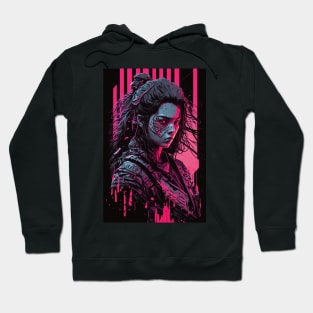 Female Cyberpunk Samurai Hoodie